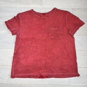 Massimo Alba red overdyed t-shirt